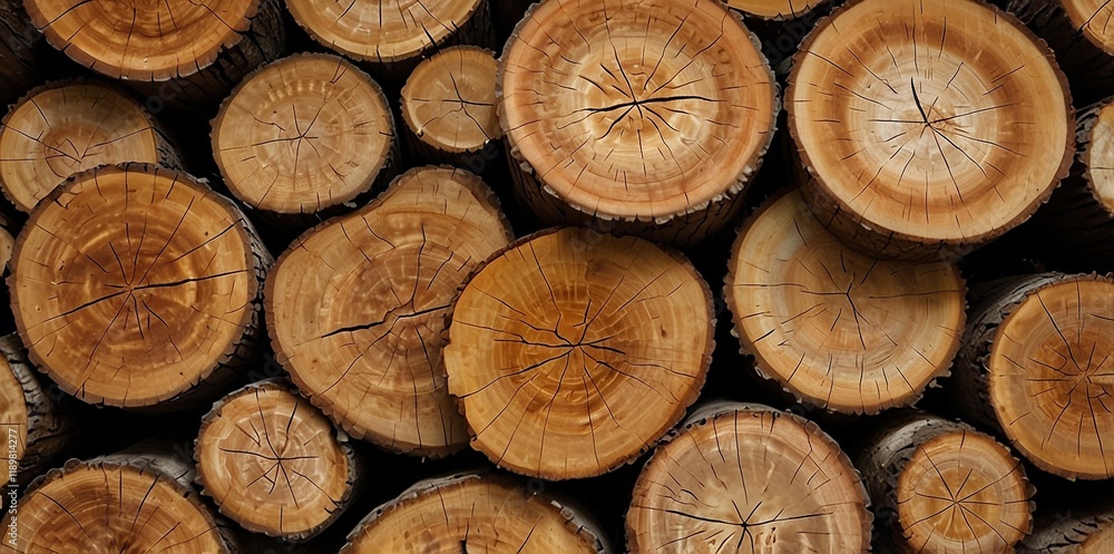 Natural pile of wood logs background arranged in a symmetrical stack. Highlighting organic patterns. Perfect for industrial and decorative use Natural pile of wood logs background arranged in a symmetrical stack. Highlighting organic patterns. Perfect for industrial and decorative use