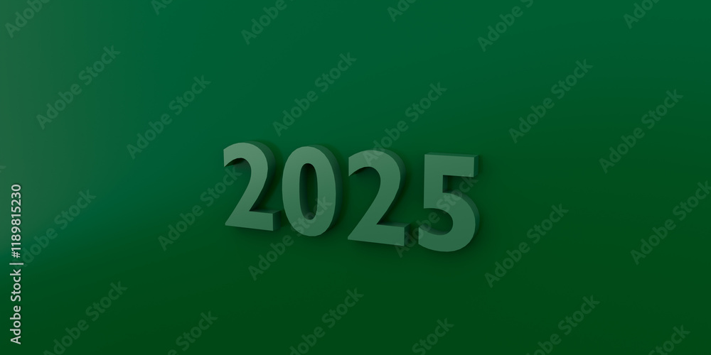 2025 year green minimal design concept 2025 year green minimal design concept