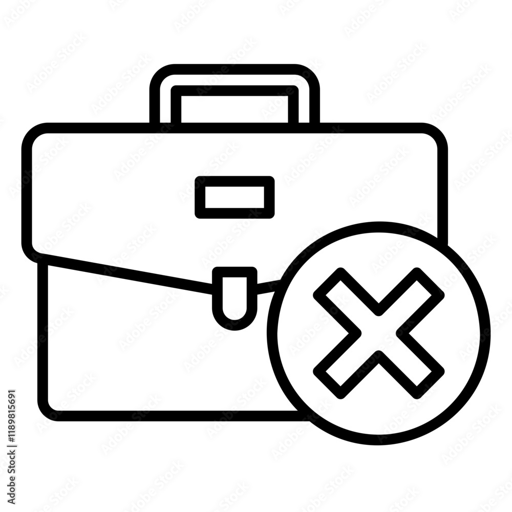 Icon no job due to impact of economic crisis Icon no job due to impact of economic crisis