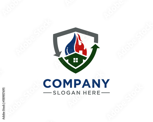 HVAC logo with water drop concept