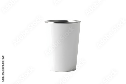 Wallpaper Mural Simple white stainless steel tumbler on a plain background with a smooth finish and minimal design Torontodigital.ca