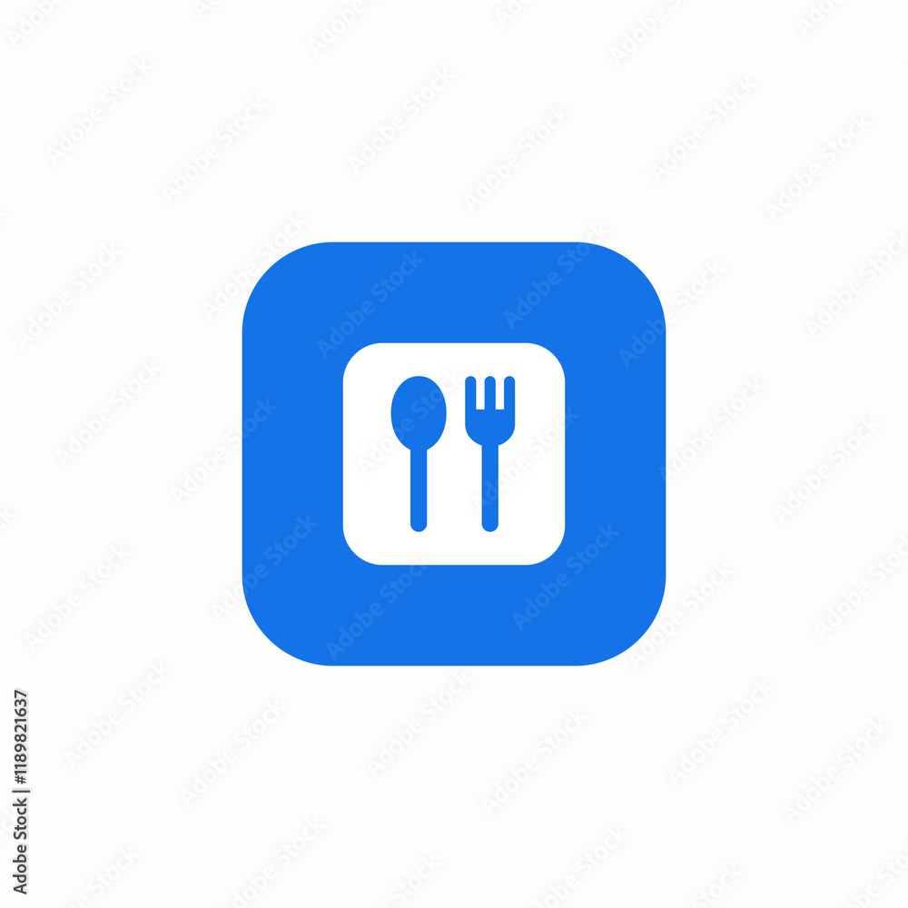 fork spoon cafe icon sign vector fork spoon cafe icon sign vector