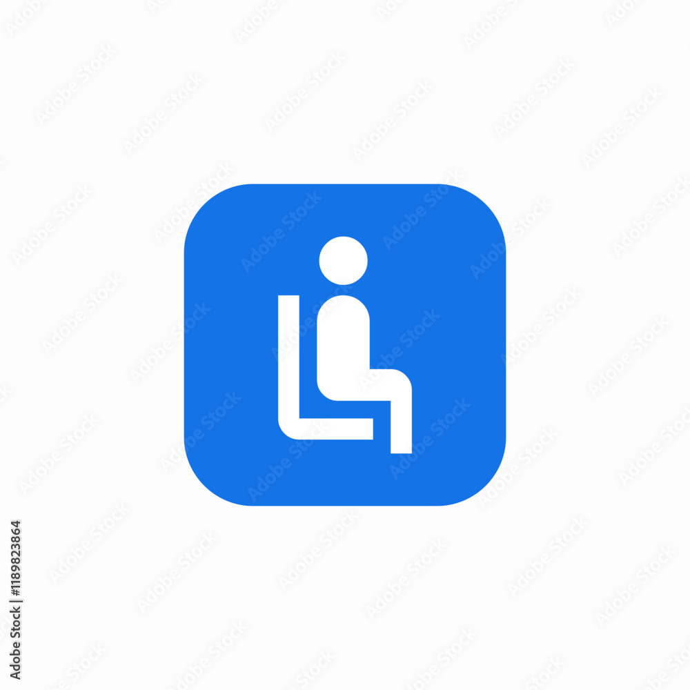 public transportation passenger sear icon sign vector public transportation passenger sear icon sign vector
