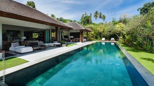 Wallpaper Mural Luxury Tropical Villa with Infinity Pool Torontodigital.ca