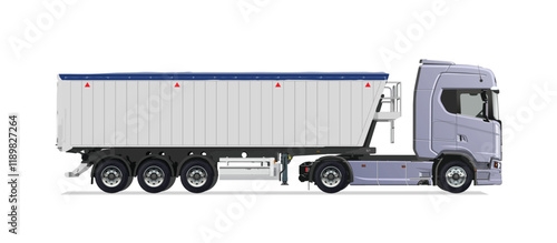 icon logo sign truck side view vector template graphic design style concept modern white haul diesel isolated load dump lorry machine work safety trailer