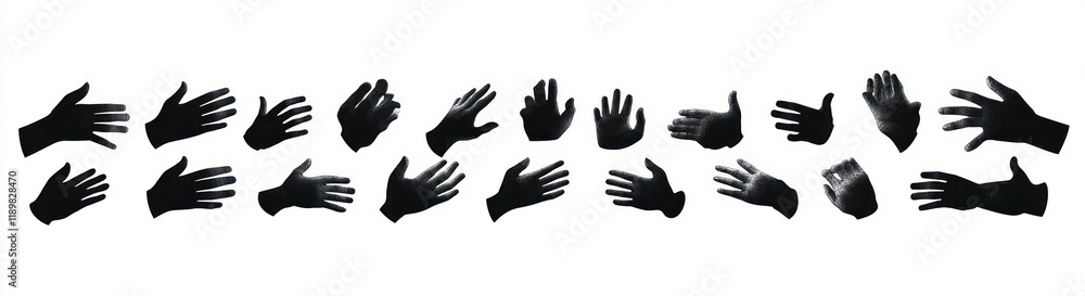 Hand Gestures Icon Set for Business Communication and Social Interaction Hand Gestures Icon Set for Business Communication and Social Interaction