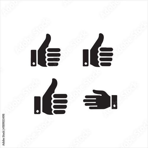 hand thumbs up and down icons