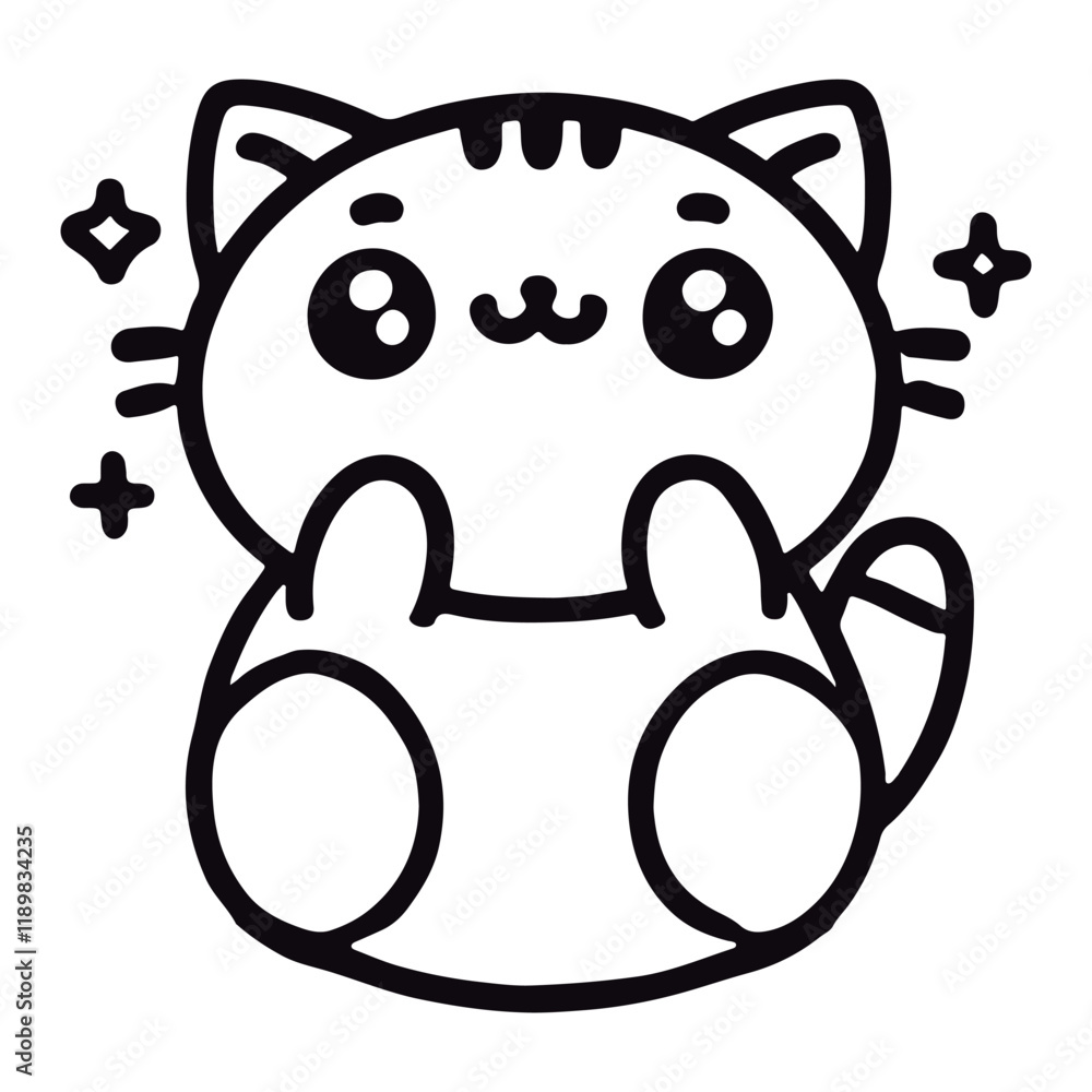 Adorable illustrator and line art of cats for coloring book
Adorable illustrator and line art of cats for coloring book