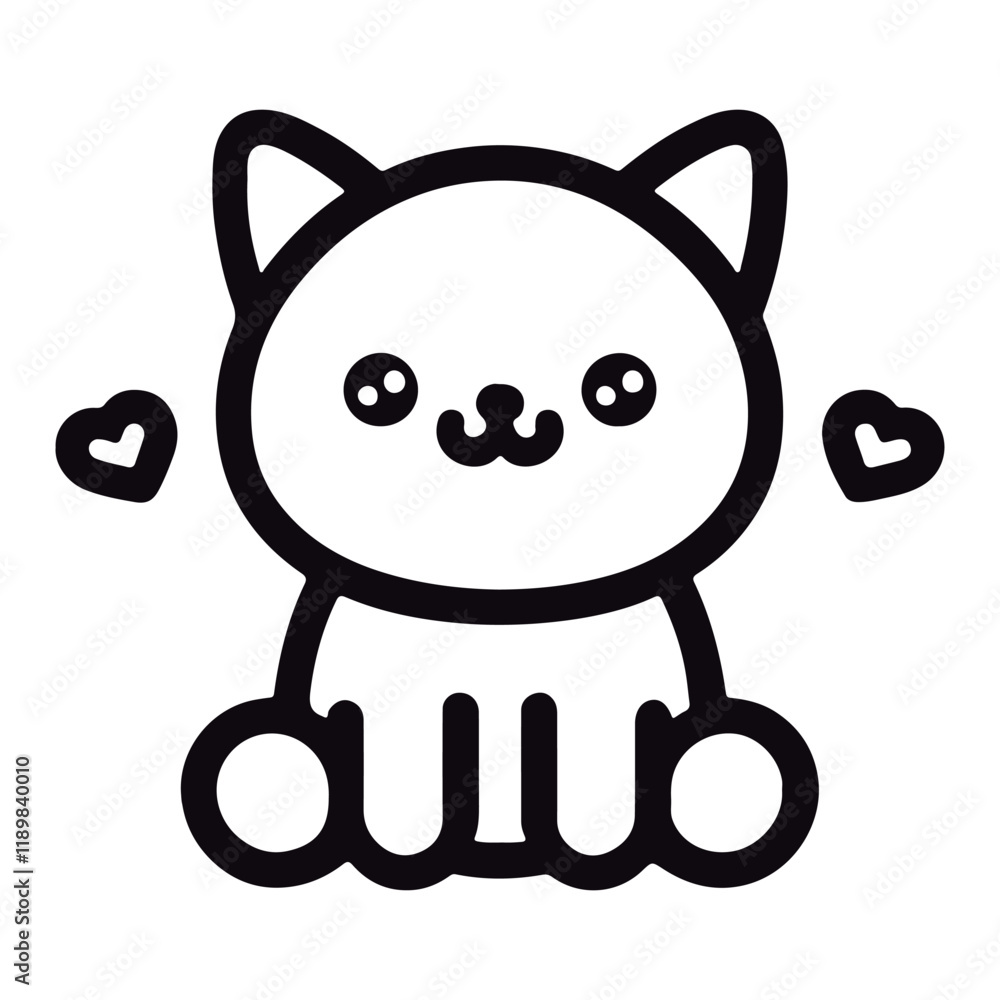 Adorable illustrator and line art of cats for coloring book
Adorable illustrator and line art of cats for coloring book