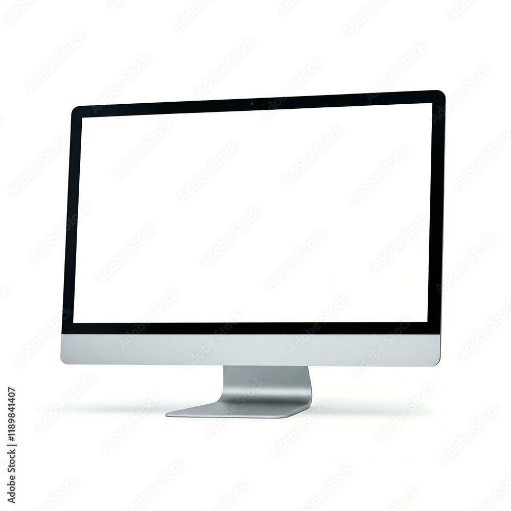 Modern Computer Monitor with Blank Screen Modern Computer Monitor with Blank Screen