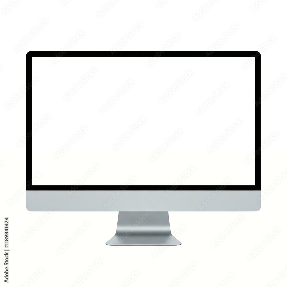 Modern Computer Monitor with Blank Screen Modern Computer Monitor with Blank Screen
