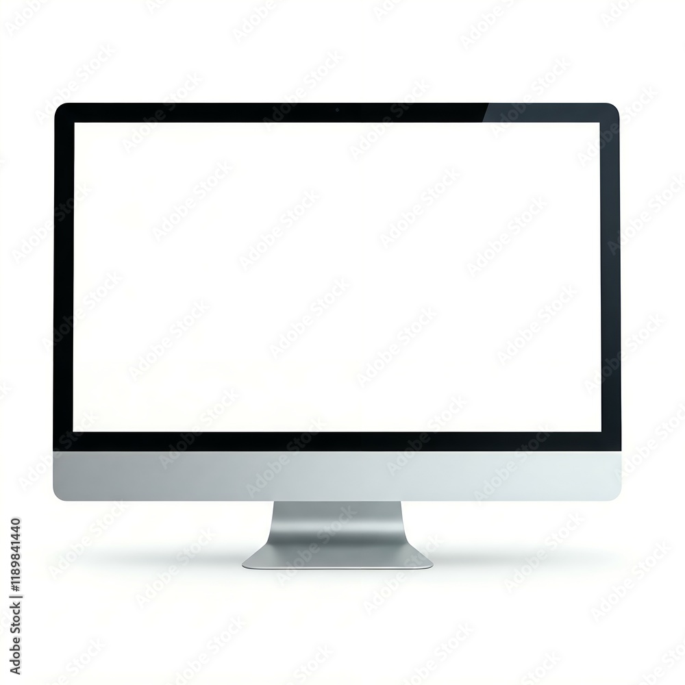 Modern Computer Monitor with Blank Screen Modern Computer Monitor with Blank Screen