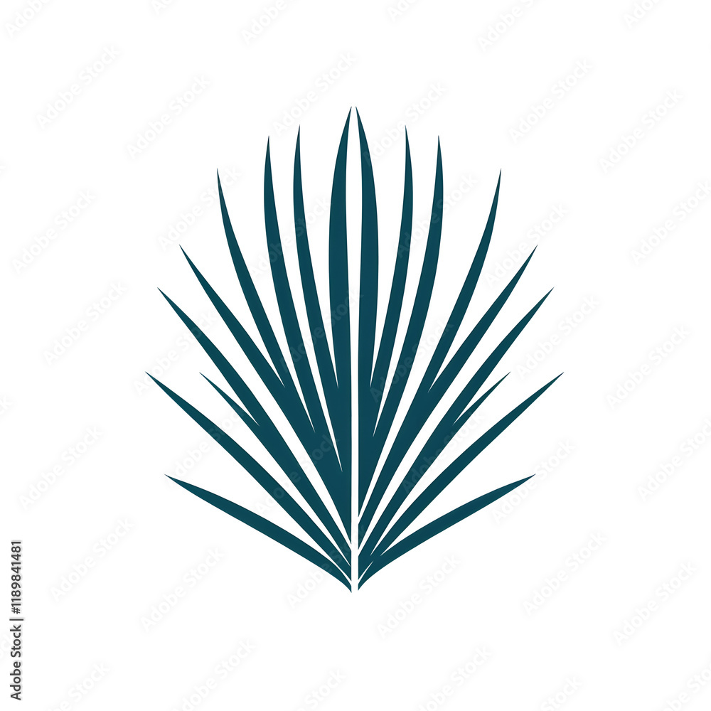 Simple 2D Pine Needle Logo with Clean, Minimal Details Simple 2D Pine Needle Logo with Clean, Minimal Details