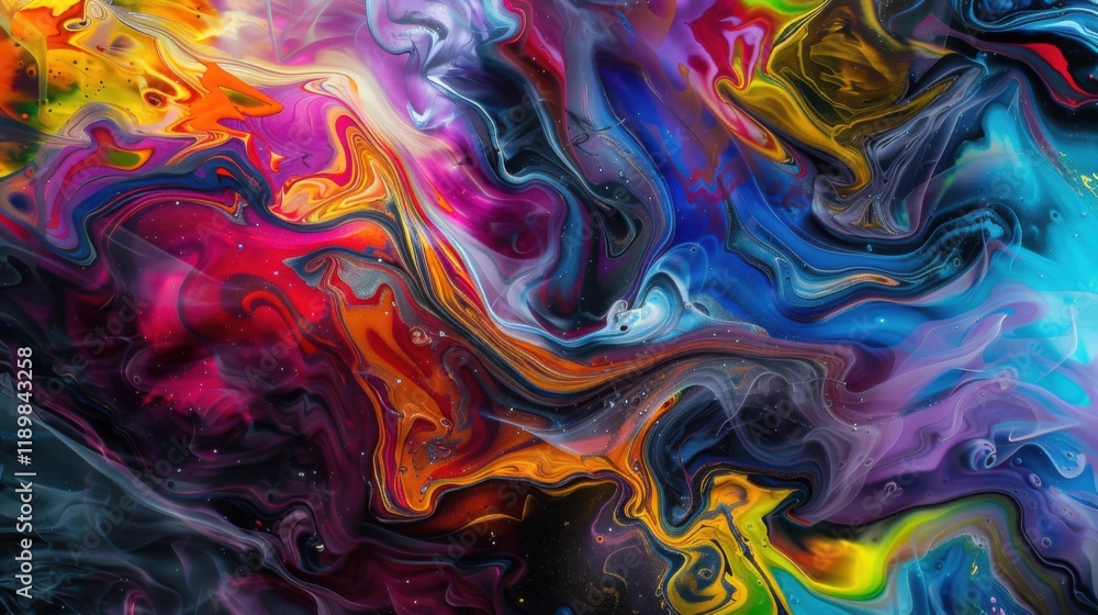a abstract explosion of vivid colors and dynamic shapes, white space in the center of the page for text, bold and vibrant hues against a cosmic background a abstract explosion of vivid colors and dynamic shapes, white space in the center of the page for text, bold and vibrant hues against a cosmic background