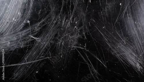 scratches and white dust on a dark background the appearance of grime on glass photo