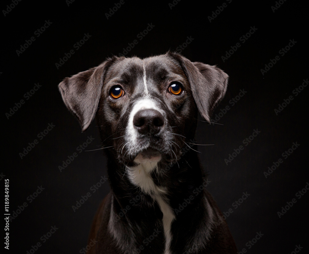 cute dog on an isolated background in a studio shot cute dog on an isolated background in a studio shot