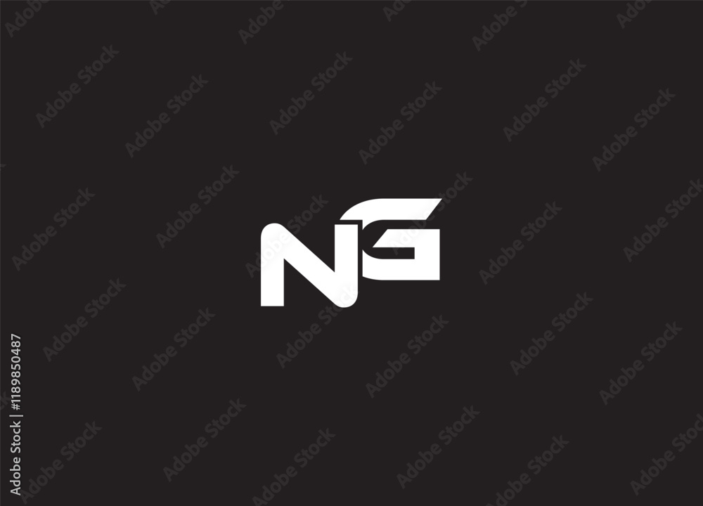 Obraz premium NG Initial letter Logo design And modern logo
