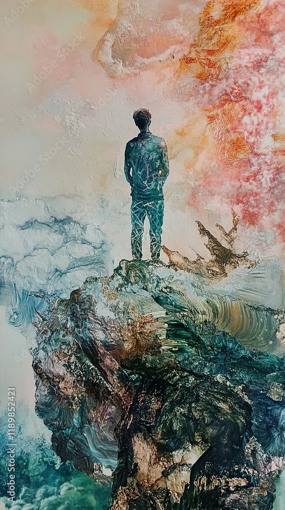 Obraz premium Solitude and Contemplation: A Journey of the Mind