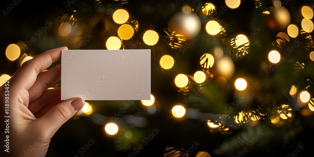 Festive wishes on a blank card. AI. Festive wishes on a blank card. AI.