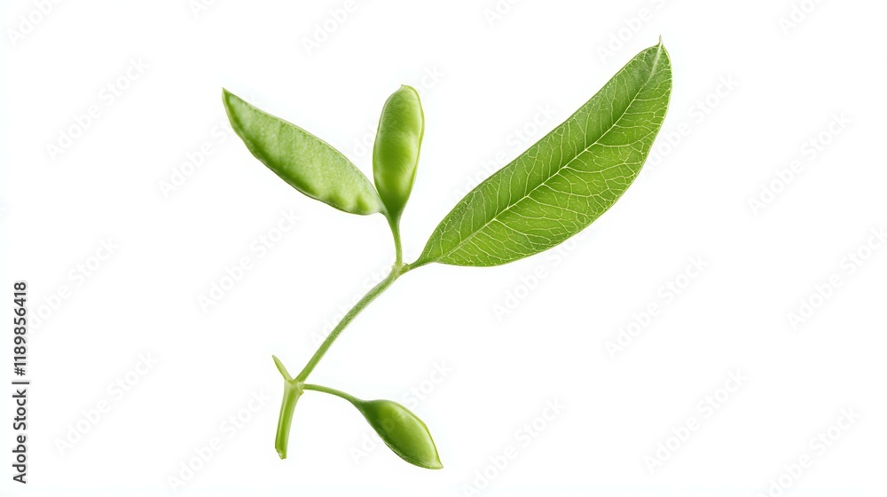 Green leaf isolated on white background. Clipping path included for easy editing Green leaf isolated on white background. Clipping path included for easy editing