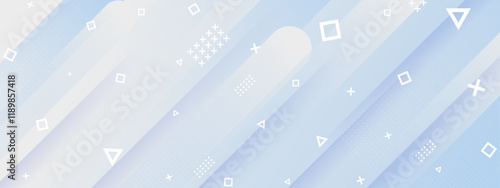 White banner background with modern dynamic stripes and lines. Suit for business banner, header, report, corporate, institution, party, festive, seminar, and talks