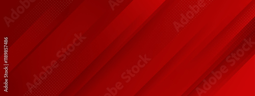 Red banner background with modern dynamic stripes and lines. Suit for business banner, header, report, corporate, institution, party, festive, seminar, and talks