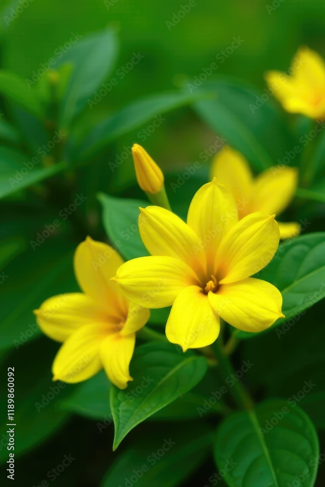 Yellow Champakan flowers in full bloom on a lush green background, garden, champak, gardenia Yellow Champakan flowers in full bloom on a lush green background, garden, champak, gardenia
