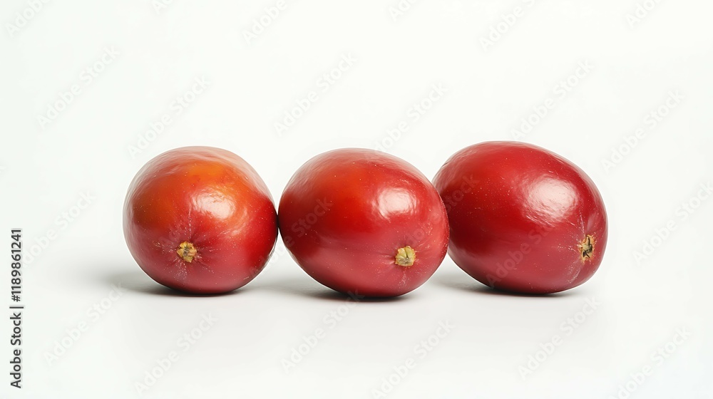 Red plums isolated on a white background Red plums isolated on a white background