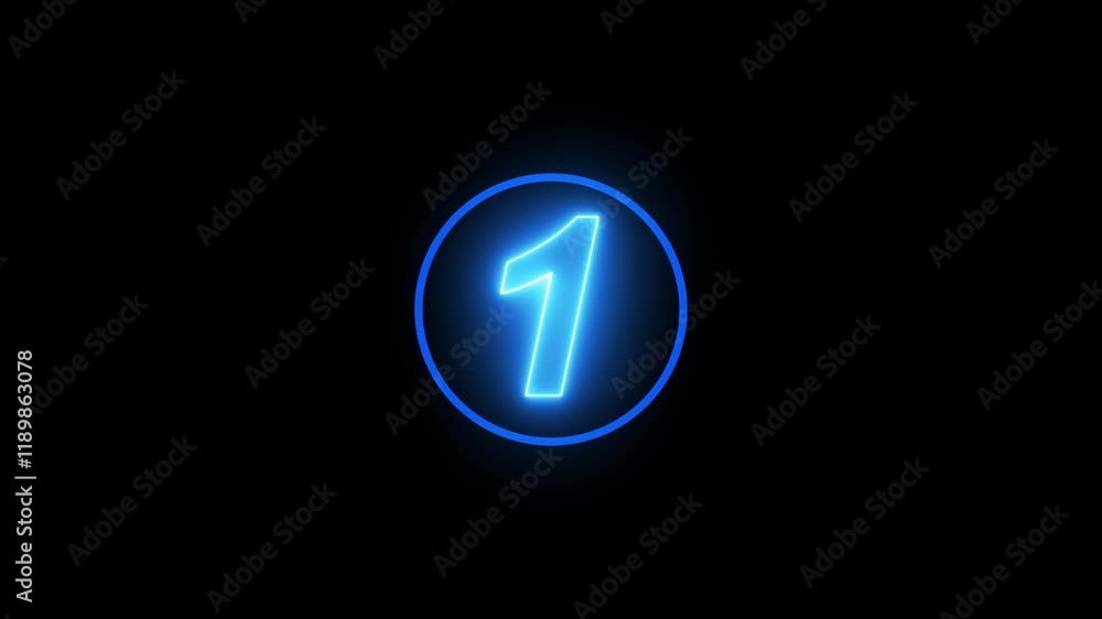 Countdown animation from 5 to 0 second. Neon Countdown on black background. Neon bright glowing countdown timer Neon 5 s Countdown Clean countdown text animation. Countdown animation from 5 to 0 second. Neon Countdown on black background. Neon bright glowing countdown timer Neon 5 s Countdown Clean countdown text animation.
