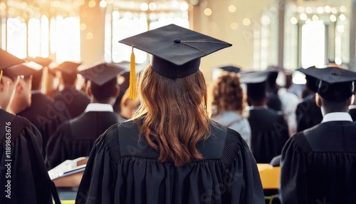 Students wearing their graduation caps and hats at the graudation ceremony