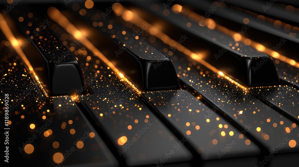 Golden Sparkle Piano Keys: A Symphony of Light and Music Golden Sparkle Piano Keys: A Symphony of Light and Music