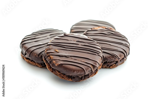 Wallpaper Mural Chocolate cookies isolated on white background. Clipping path included. Torontodigital.ca