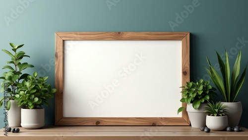 A clean twilight gradient background offers a blank wooden signage board with ample space for text