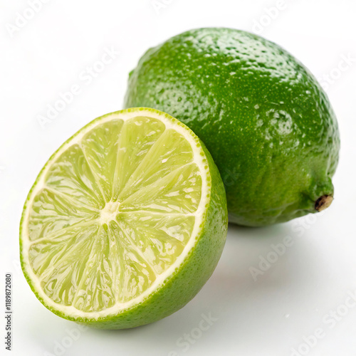 lime on white background