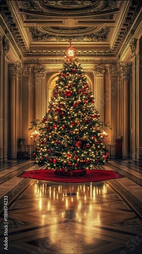 Wallpaper Mural Magnificent Christmas Tree in a Luxurious Mansion Torontodigital.ca