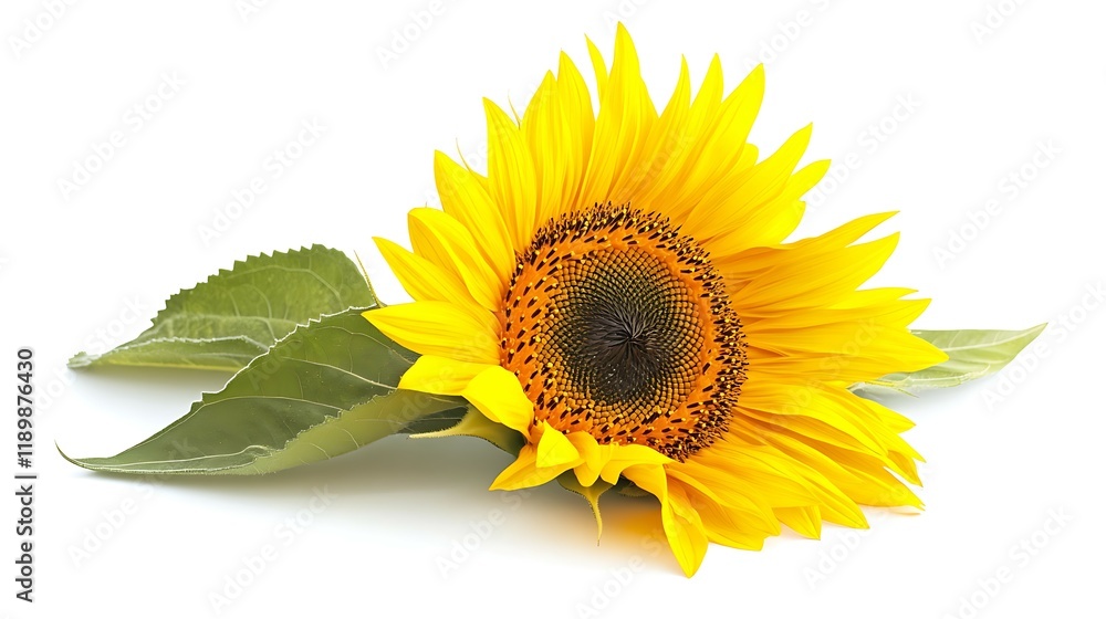 Obraz premium Sunflower seeds and sunflower petals on a white background