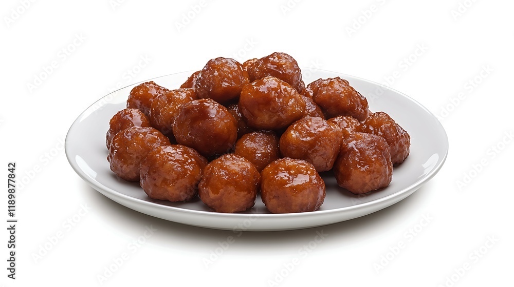 roasted sausages on a plate isolated on a white background roasted sausages on a plate isolated on a white background
