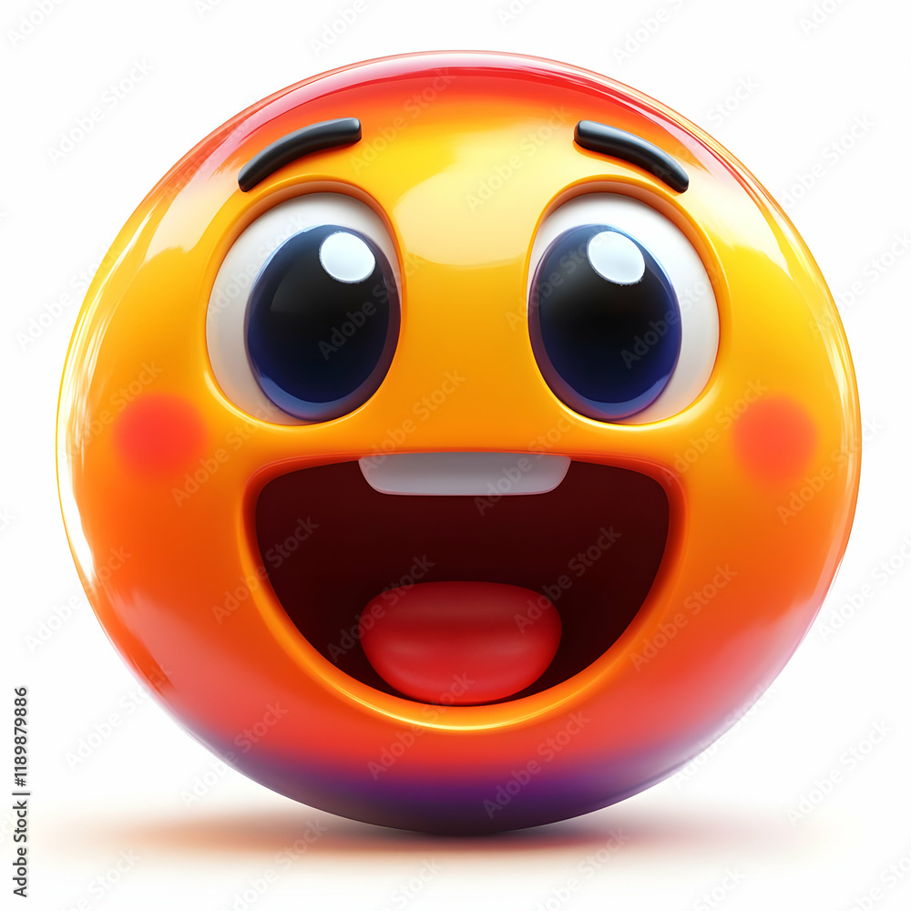 Fototapeta premium Joyful 3D Emoji Illustration