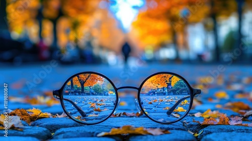 Wallpaper Mural Autumn Reflections Through Stylish Glasses Torontodigital.ca