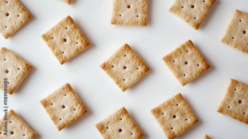Close up of a pile of salty crackers as a background Close up of a pile of salty crackers as a background