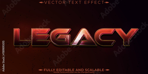 Legacy editable text effect, editable steampunk and vintage text style