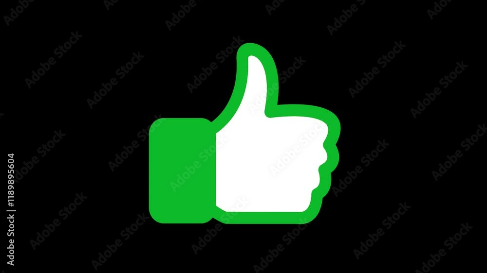 like animation. okay symbol motion on green screen background. yes icon animated 4k chroma key like animation. okay symbol motion on green screen background. yes icon animated 4k chroma key
