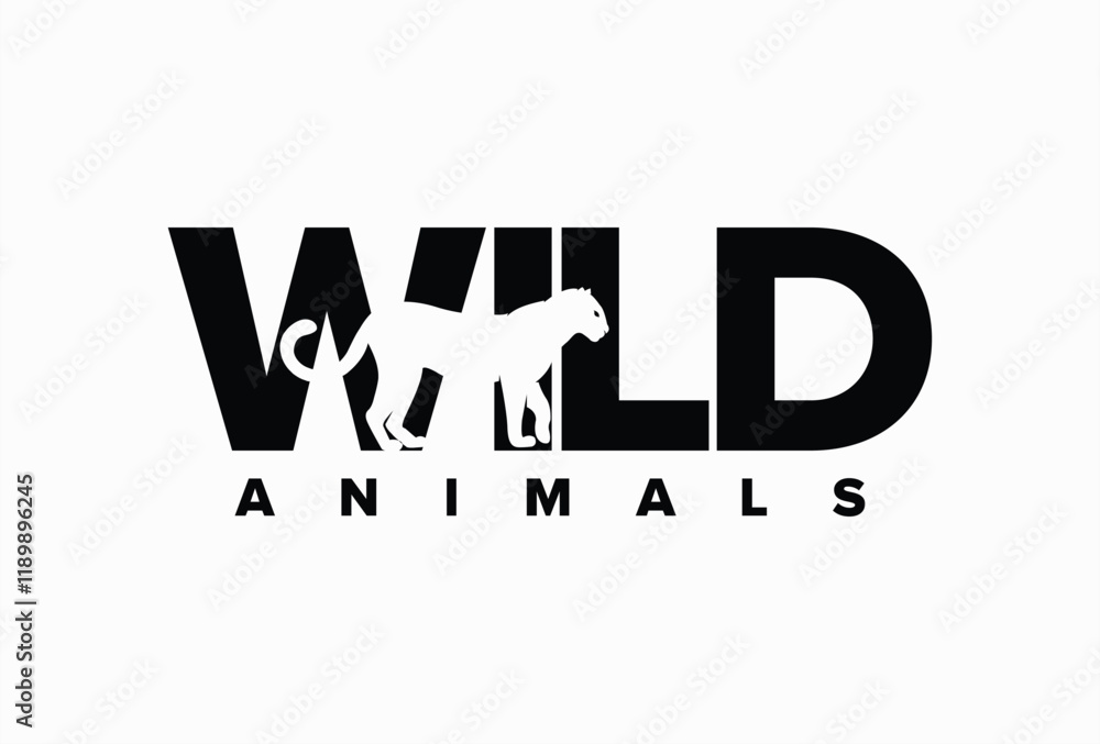 Wild animals Tiger silhouette logo design vector Wild animals Tiger silhouette logo design vector