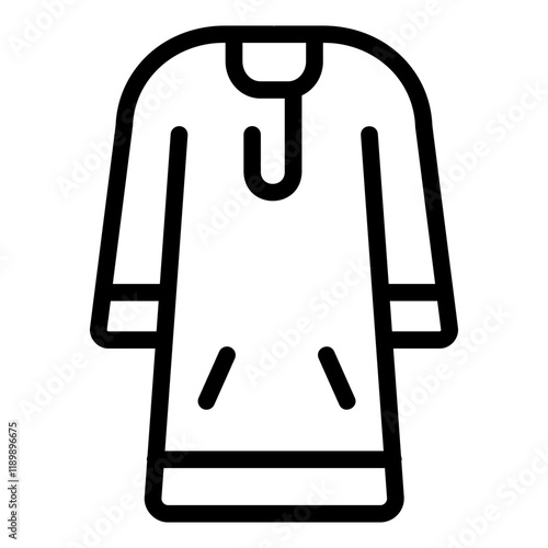 djellaba Line Icon