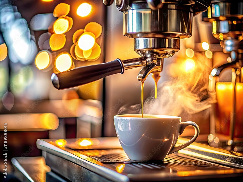 Bokeh Coffee Machine: Brewing Espresso, Coffee Maker, Coffee Shop, Cafe, Morning Coffee, Coffee Bean, Steam, Aroma, Coffee Cup Bokeh Coffee Machine: Brewing Espresso, Coffee Maker, Coffee Shop, Cafe, Morning Coffee, Coffee Bean, Steam, Aroma, Coffee Cup