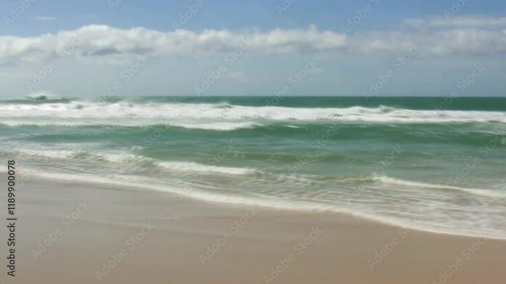 Fraser Island Beach and waves, Australia Fraser Island Beach and waves, Australia
