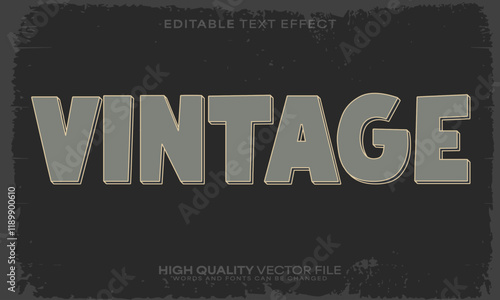 Retro classic text effect, editable text effect and vintage 3d font style bold shadow oldschool poster design