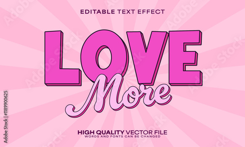 Retro text effect, editable text effect and pink 3d font style bold shadow girl poster design