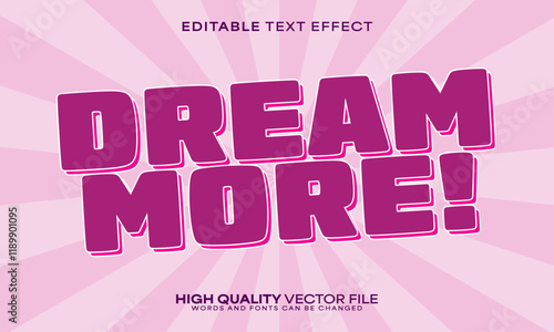 Retro text effect, editable text effect and pink 3d font style bold shadow girl poster design