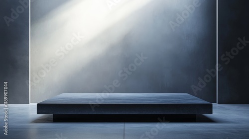 85.A stylish 3D render of a stepped podium with a matte finish, placed in a minimalistic scene. The soft gradients in the background and subtle shadows emphasize the platformâ€™s modern, sleek design.